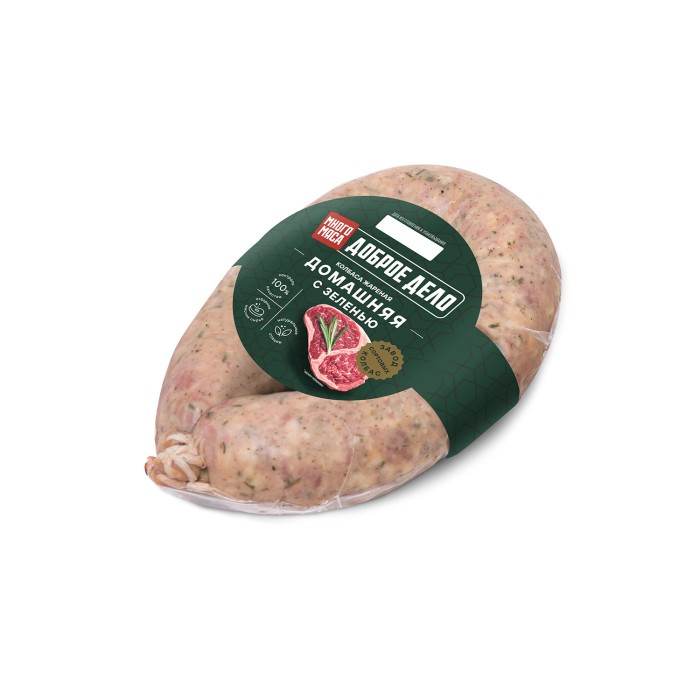 Колбаса «Домашняя с зеленью» запеченная 1